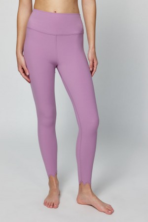 Amethyst Spiritual Gangster Felicity Dream Tech Eco Jersey Women's Leggings | 54736-AOZS