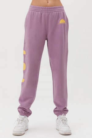 Amethyst Spiritual Gangster Find Joy Boyfriend Pocket Women's Sweatpants | 87915-TVUR