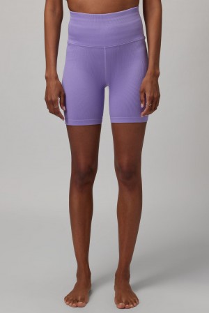 Amethyst Spiritual Gangster Seamless Biker Women's Shorts | 75930-UQPD