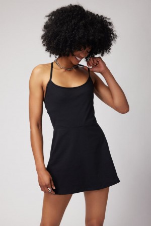 Black Spiritual Gangster Lia Active Women's Dress | 12073-LMWS