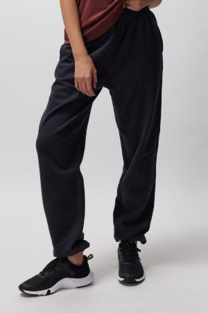 Black Spiritual Gangster Slub Terry Boyfriend Pocket Women's Sweatpants | 69582-SMFU