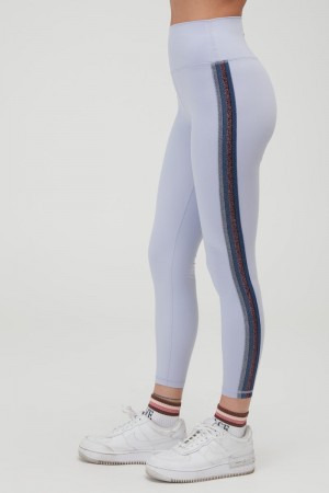 Blue Spiritual Gangster Intent High Waisted 7/8 Women's Bottoms | 62981-WYJV