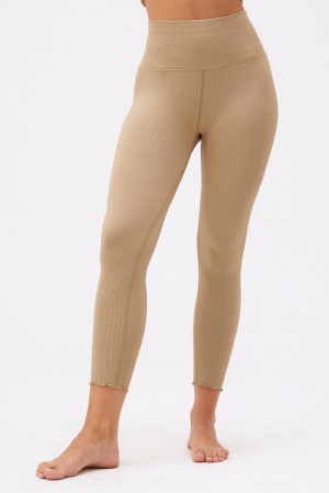 Desert Spiritual Gangster Love Sculpt 7/8 Ruffle Women's Leggings | 49081-QFGA