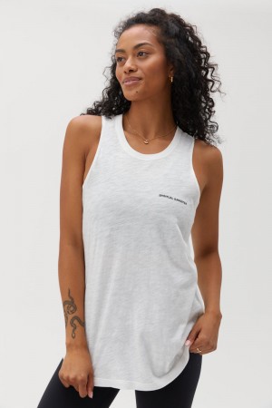 Grey Spiritual Gangster SG Double Twist Women's Tanks | 10582-YXIO