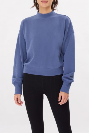 Wash Spiritual Gangster Blake Mock Neck Women's Sweatshirts | 42057-KBJW