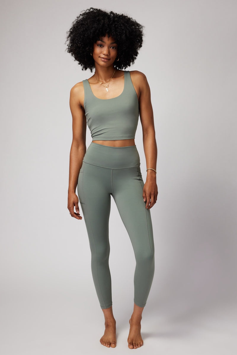 Agave Spiritual Gangster Nova Dream Tech Eco Jersey 7/8 Pocket Women's Leggings | 63120-RNZK