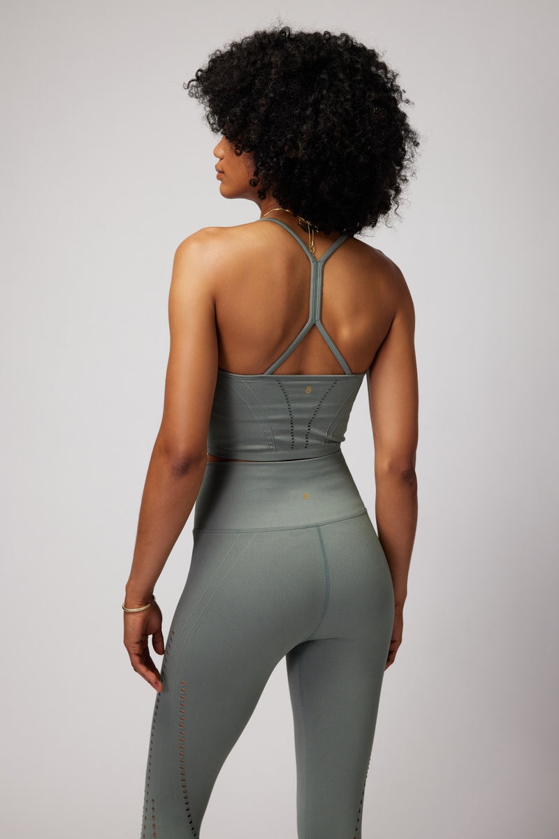 Agave Spiritual Gangster Thea Seamless Crop Women's Tanks | 14852-URHP