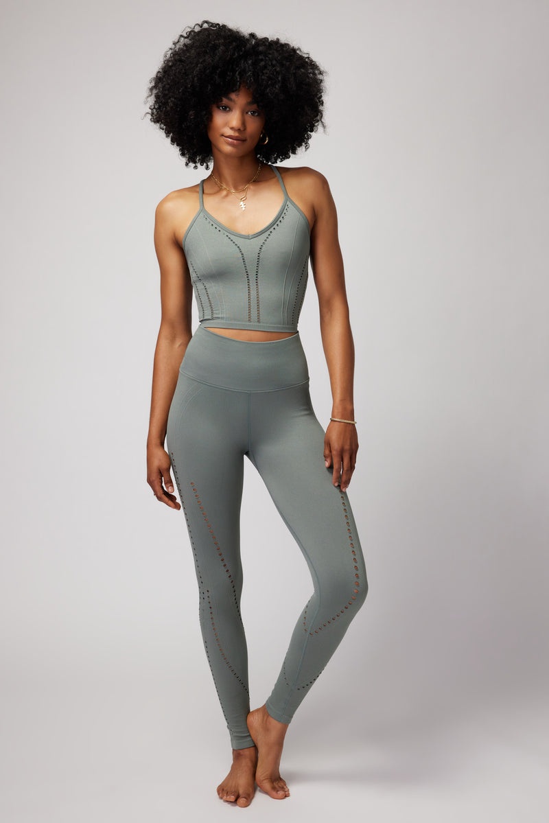 Agave Spiritual Gangster Thea Seamless Crop Women's Tanks | 14852-URHP