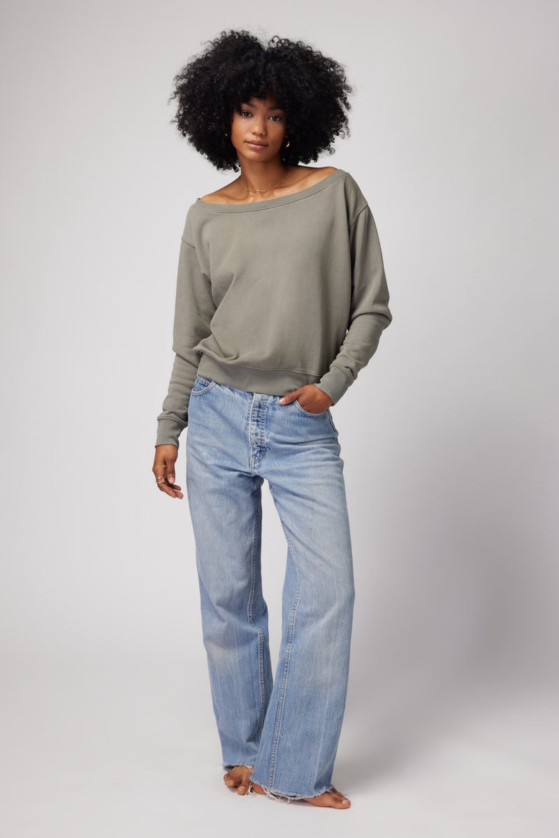 Agave Spiritual Gangster Vida Off Shoulder Women's Sweaters | 43195-FJBR