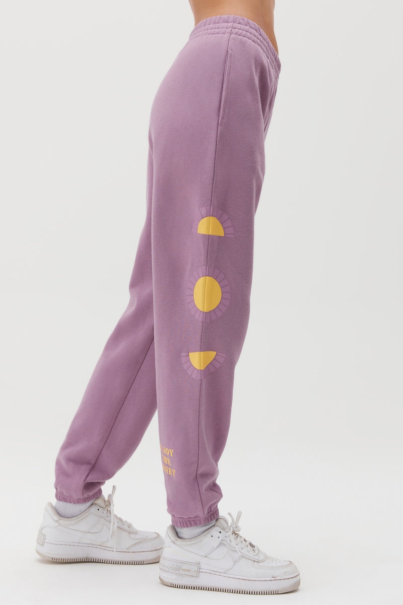 Amethyst Spiritual Gangster Find Joy Boyfriend Pocket Women's Sweatpants | 87915-TVUR