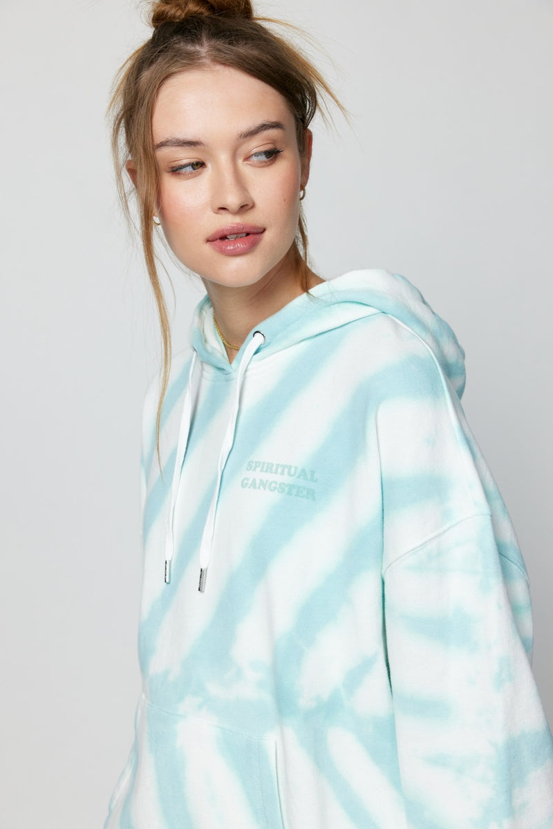 Arrow Tie Dye Spiritual Gangster Spread Kindness Phoebe Oversized Women's Hoodie | 90437-KUPS