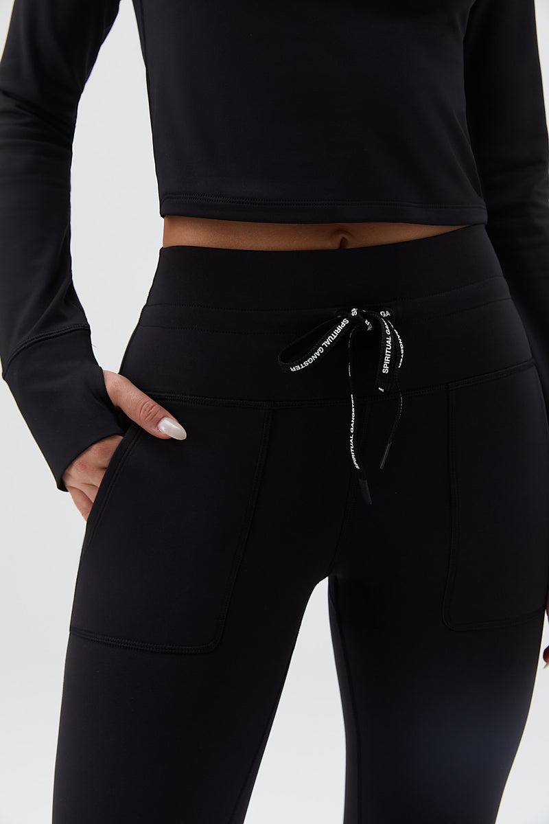 Black Spiritual Gangster Empower Warm Core Women's Bottoms | 23785-WJLQ