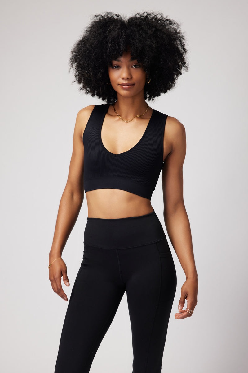 Black Spiritual Gangster Metta Seamless Plungemi Women's Tanks | 49386-PRLJ