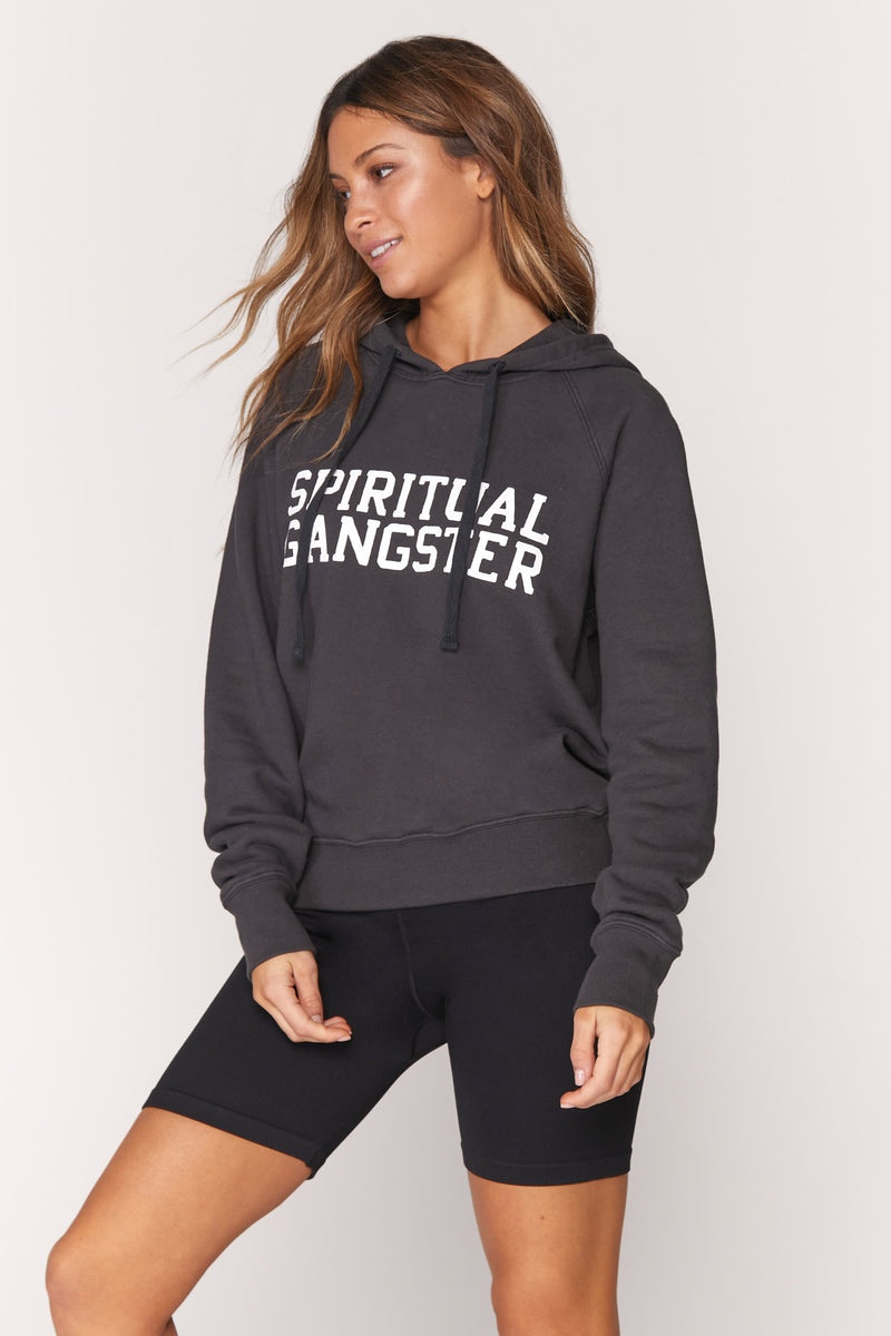 Black Spiritual Gangster Varsity Classic Pullover Women's Sweatshirts | 76984-WXQP