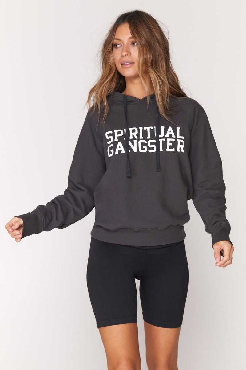 Black Spiritual Gangster Varsity Classic Pullover Women\'s Sweatshirts | 76984-WXQP