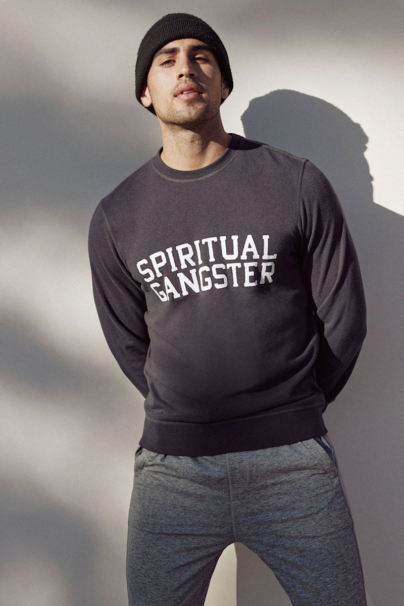 Black Spiritual Gangster Old School Men's Sweatshirts | 46287-NWYM