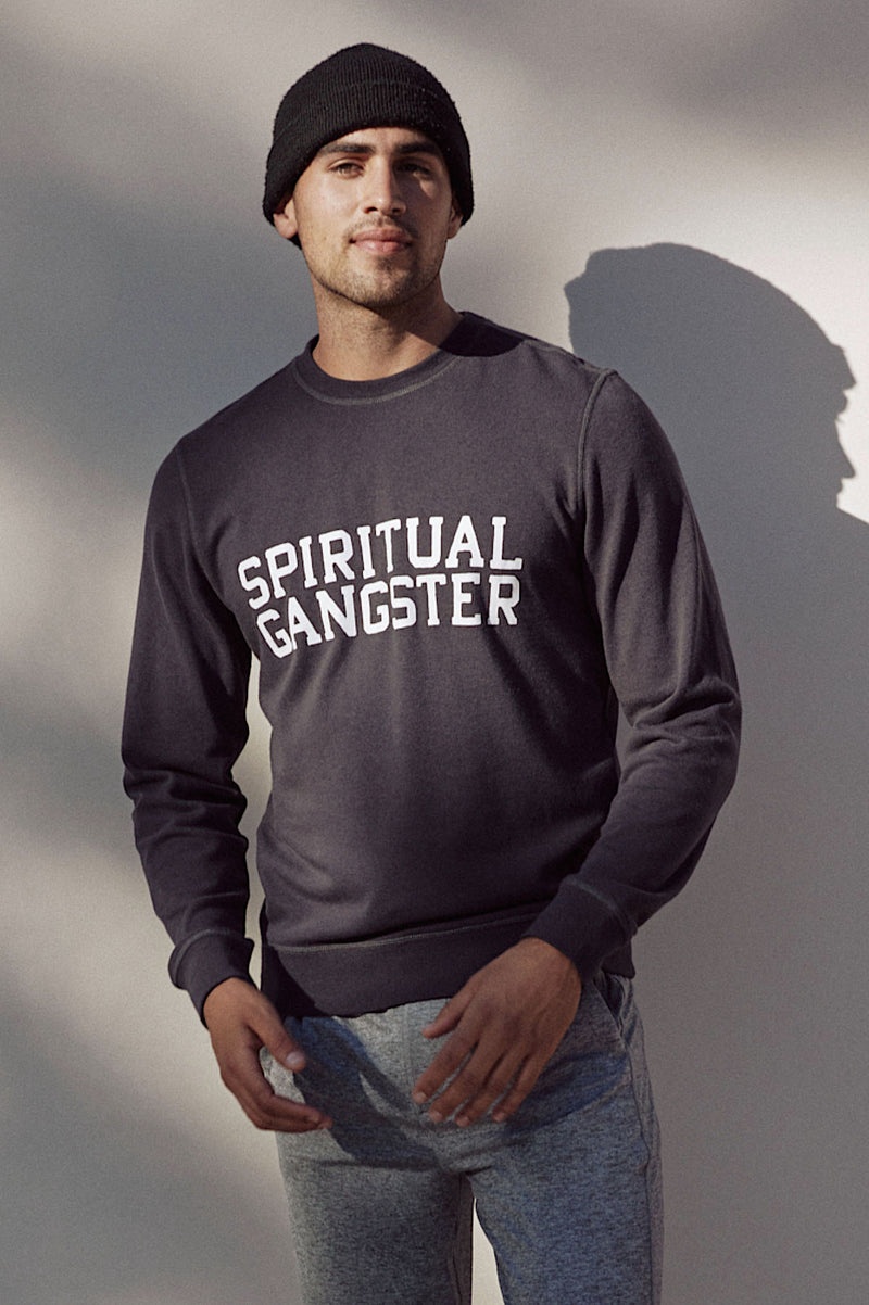 Black Spiritual Gangster Old School Men's Sweatshirts | 46287-NWYM