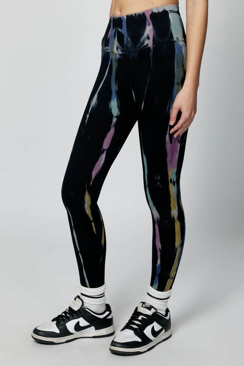 Black Spiritual Gangster Tie Dye Love Sculpt Women's Leggings | 20753-RFQK