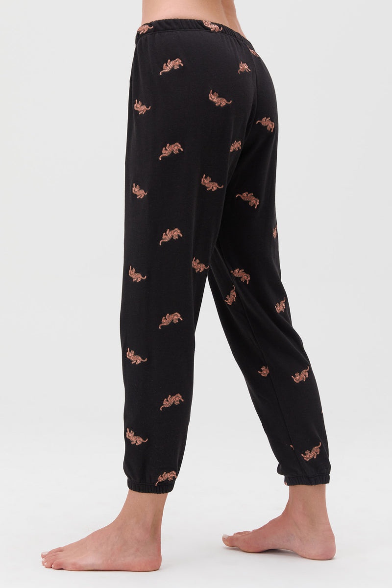 Black Spiritual Gangster Tiger Perfect Vintage Women's Sweatpants | 57409-CXBD