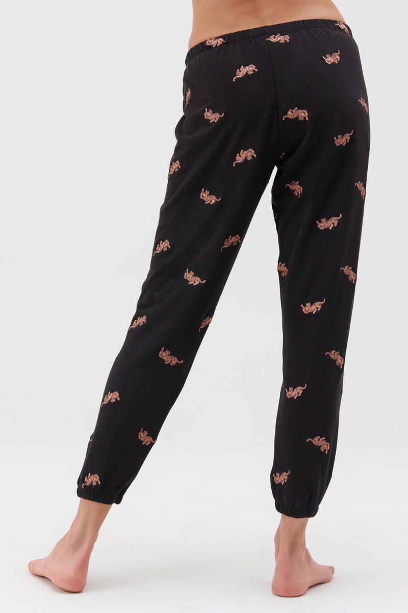 Black Spiritual Gangster Tiger Perfect Vintage Women's Sweatpants | 57409-CXBD