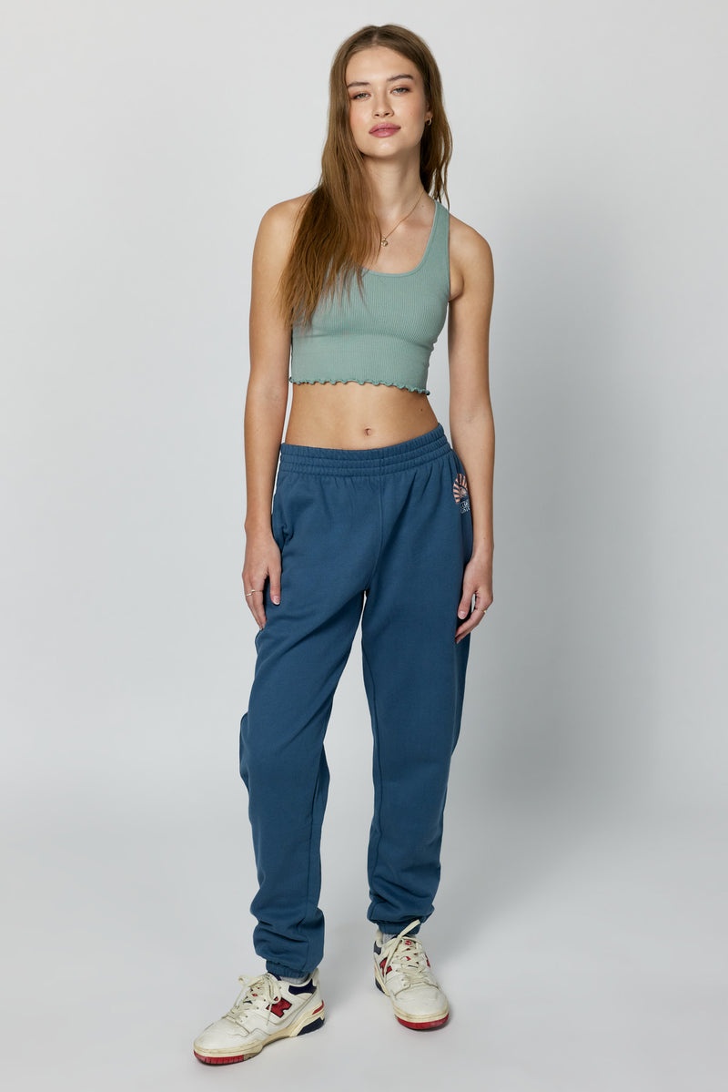 Blue Spiritual Gangster Amor Crop Women's Tops | 48729-AYLR