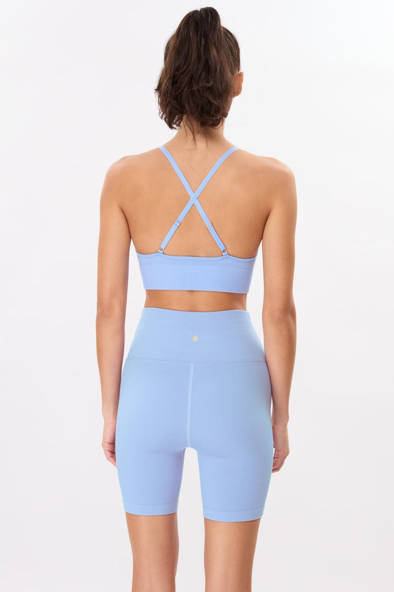 Bluebird Day Spiritual Gangster Selene Seamless Triangle Women's Tops | 85943-SHQF