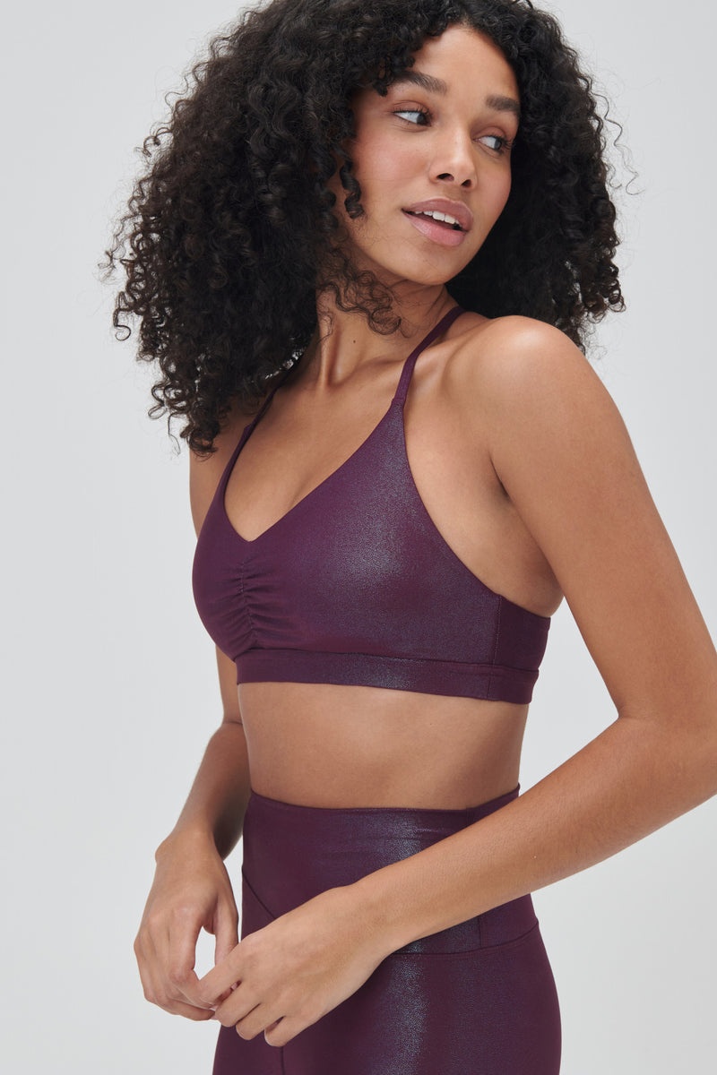 Burgundy Spiritual Gangster Studio Dream Tech Eco Jersey Women's Bras | 87054-BWNV