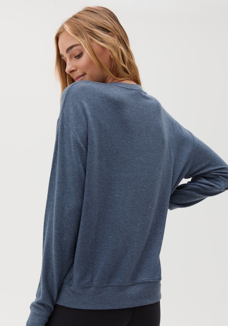 Deep Blue Spiritual Gangster Choose Joy Savasana Women's Sweaters | 89415-FCUK