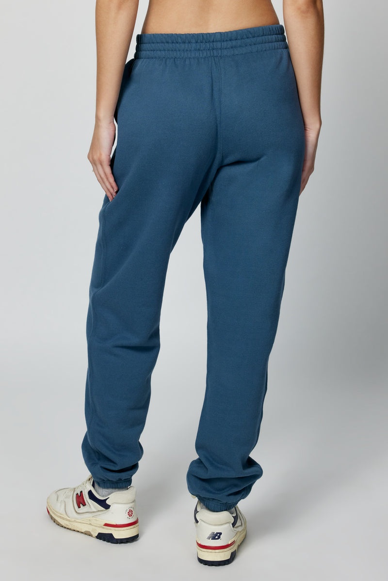 Deep Blue Spiritual Gangster Sun Shine Boyfriend Pocket Women's Sweatpants | 12984-AYJC