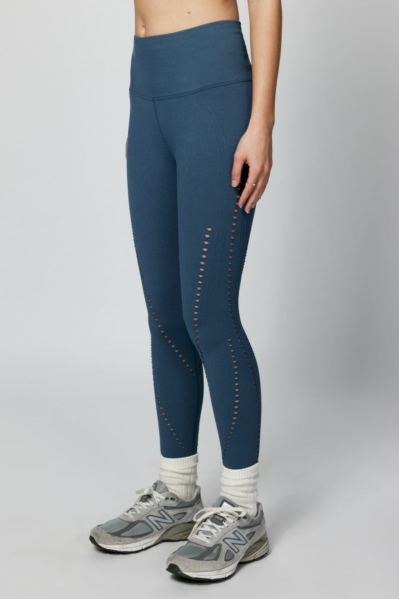 Deep Blue Spiritual Gangster Thea 7/8 Seamless Women's Bottoms | 87092-NAKS