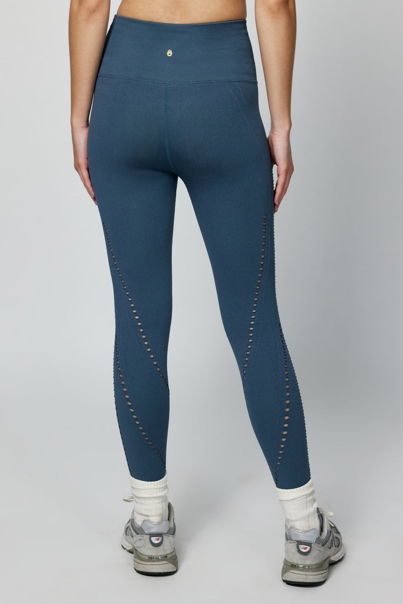 Deep Blue Spiritual Gangster Thea 7/8 Seamless Women's Bottoms | 87092-NAKS