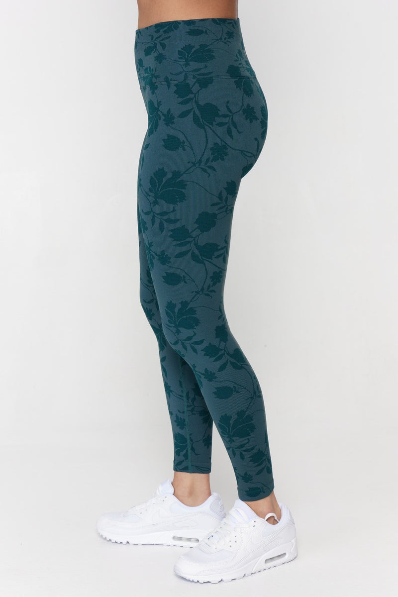 Foliage Floral Print Spiritual Gangster Jacquard Love Sculpt Seamless Women's Bottoms | 67243-YPEX