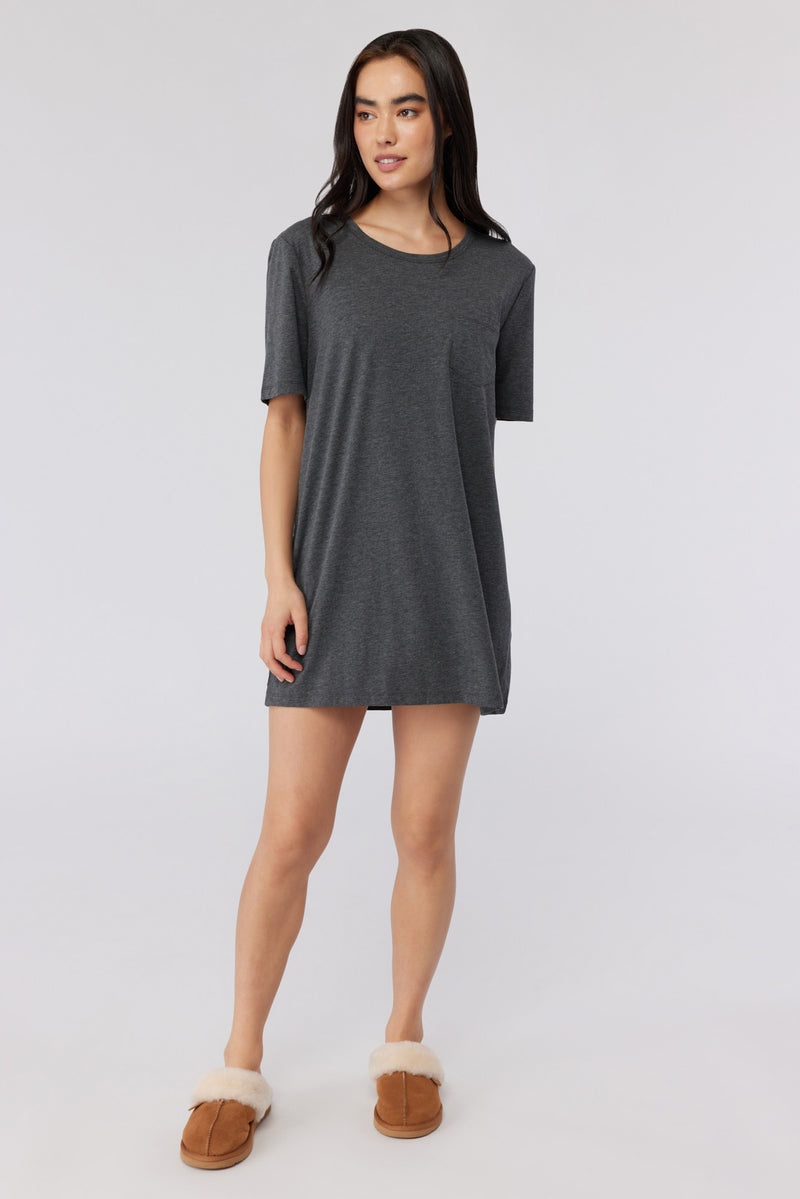 Grey Spiritual Gangster Dream Oversized Sleep Tee Women's Tops | 12673-FBZN