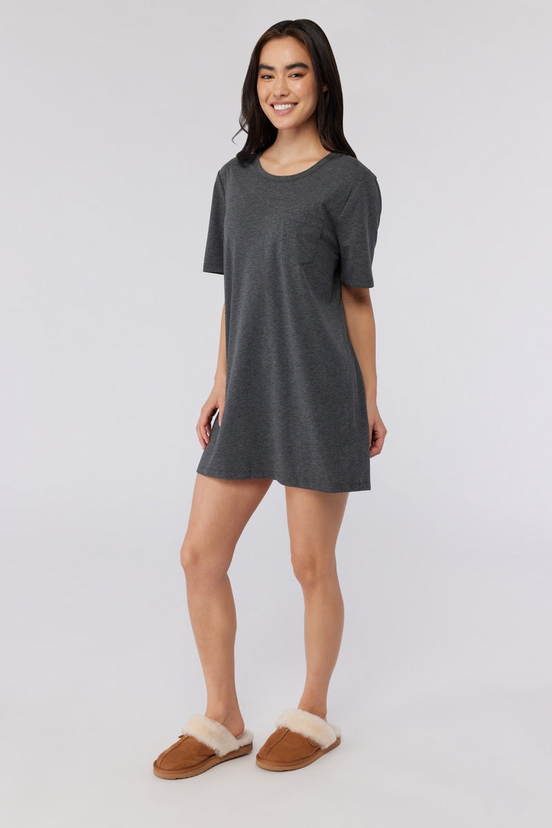 Grey Spiritual Gangster Dream Oversized Sleep Tee Women's Tops | 12673-FBZN