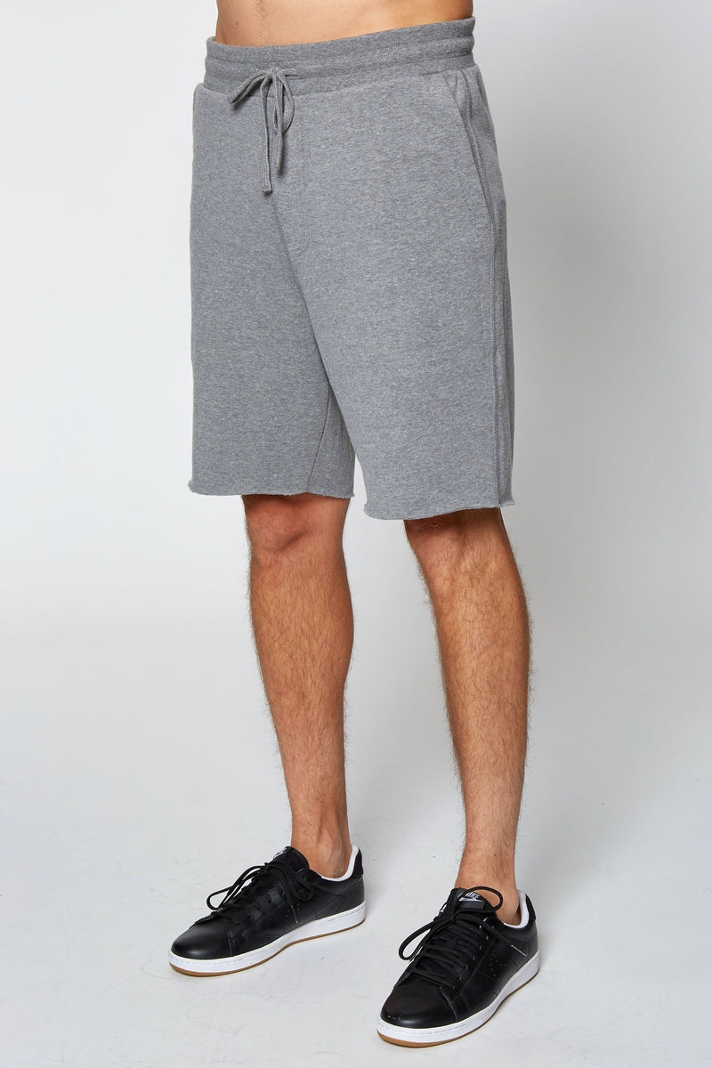 Grey Spiritual Gangster Fleece Men's Shorts | 02371-ZSME