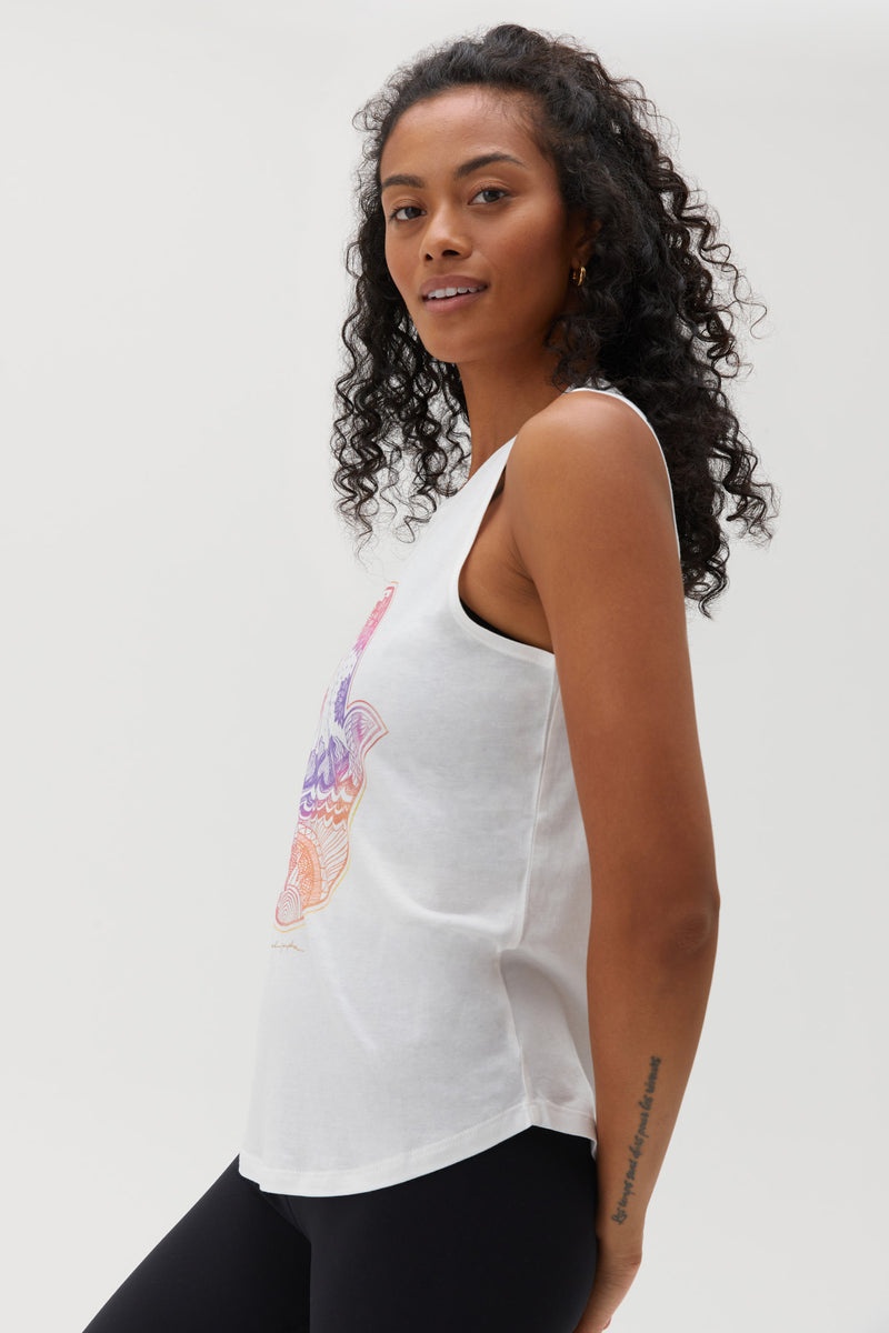 Grey Spiritual Gangster Hamsa Muscle Women's Tanks | 94637-ESDF