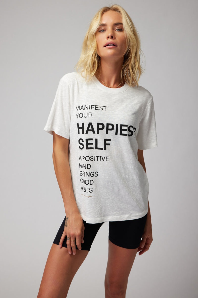 Grey Spiritual Gangster Happiest Self Sleeve Tee Women\'s Tanks | 42703-BQFH