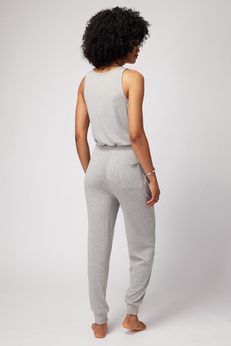 Grey Spiritual Gangster Harmony Rib Women's Joggers | 48613-KNCB