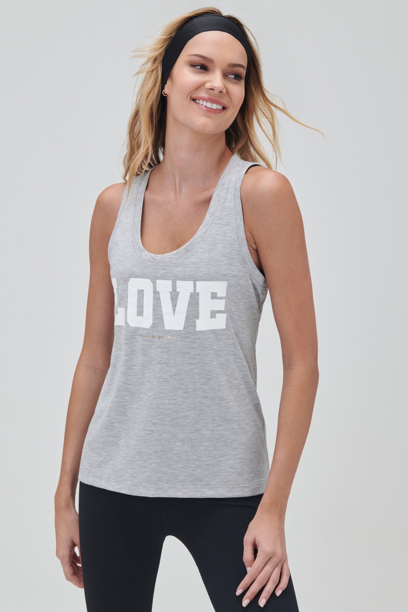 Grey Spiritual Gangster Love Riley Namaste Dry Women's Tanks | 46795-TVFU