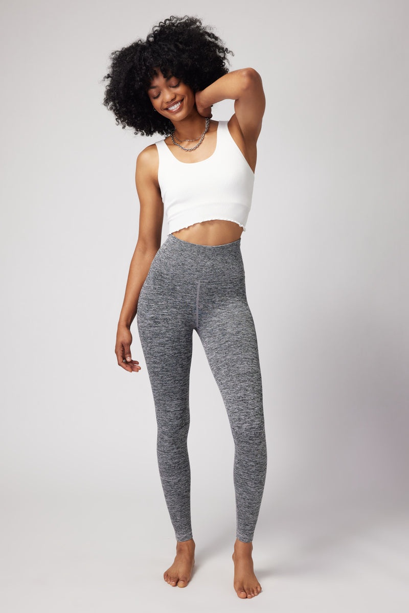 Grey Spiritual Gangster Love Sculpt Seamless Women's Leggings | 64321-CFNS