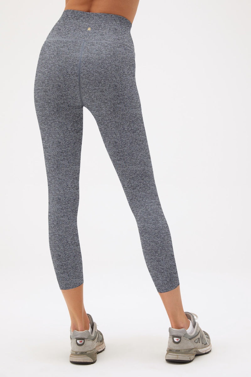 Grey Spiritual Gangster Love Sculpt Seamless Heather 7/8 Women's Leggings | 93845-ZJGR