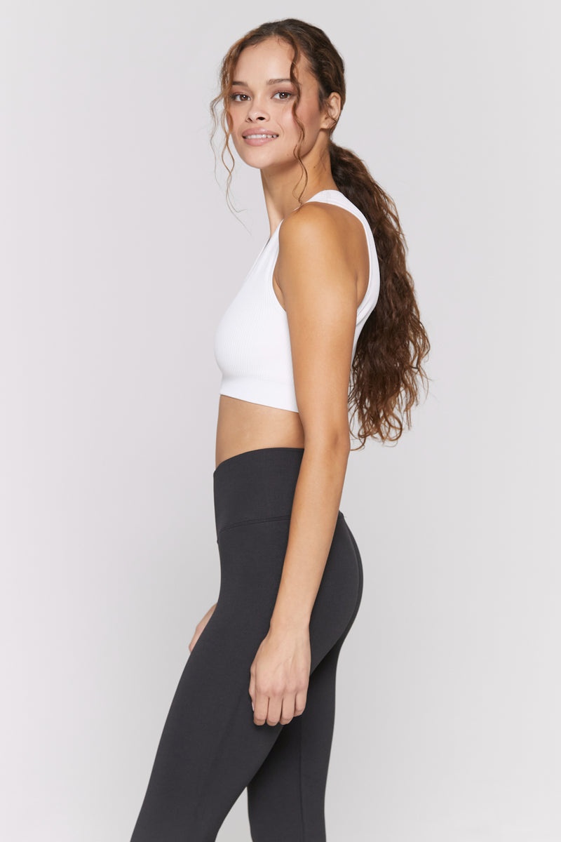 Grey Spiritual Gangster Metta Seamless Plungemi Women's Tops | 89765-NGTJ