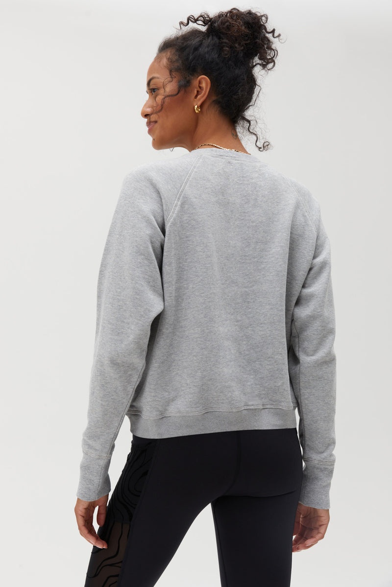 Grey Spiritual Gangster Practice Gratitude Bridget Raglan Pullover Women's Sweaters | 50419-XHSJ