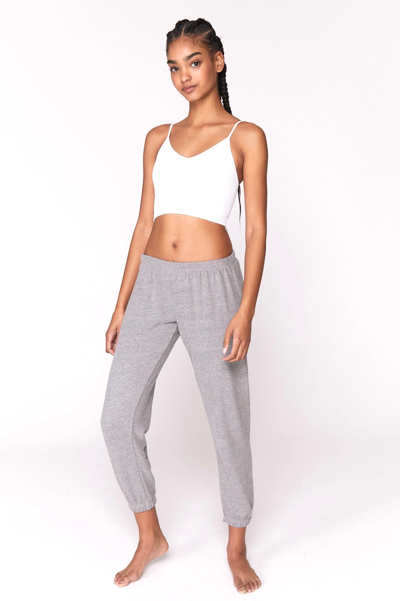 Grey Spiritual Gangster Varsity Perfect Women's Sweatpants | 14028-QGKX