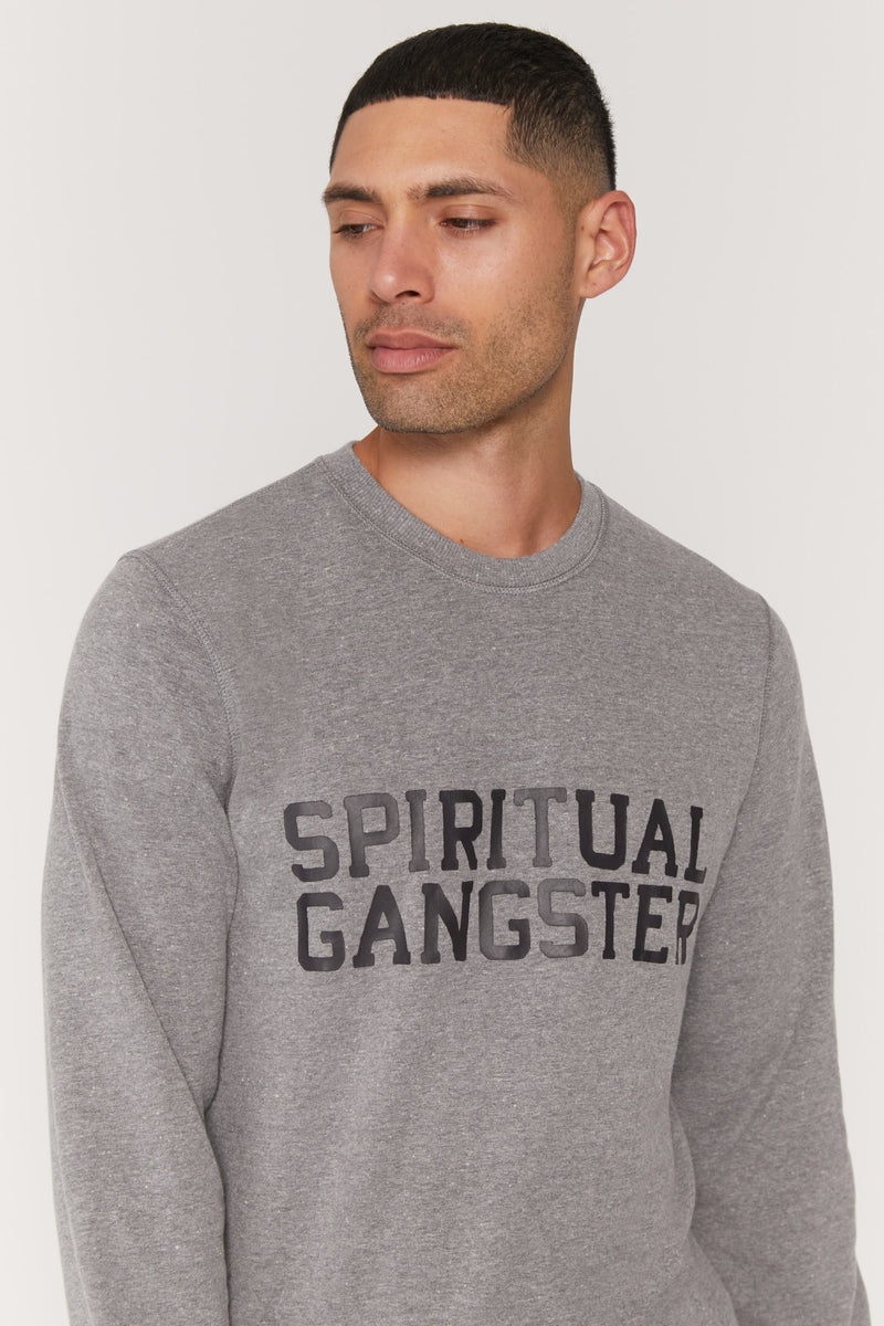 Grey Spiritual Gangster Old School Men's Sweatshirts | 30768-HFRC