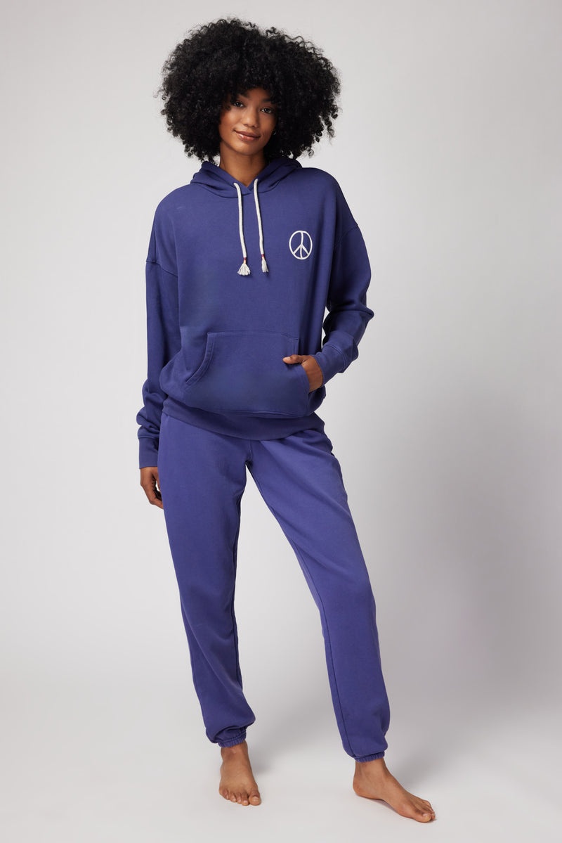 Indigo Spiritual Gangster Harmony Phoebe Oversized Women's Hoodie | 92034-QFCZ