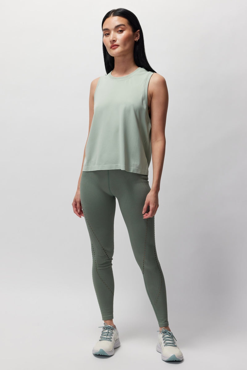 Olive Spiritual Gangster Elite Seamless Women's Tops | 54397-BPLQ