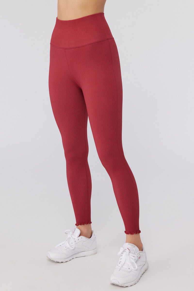 Ruby Spiritual Gangster Love Sculpt 7/8 Ruffle Women's Leggings | 95681-YMSH