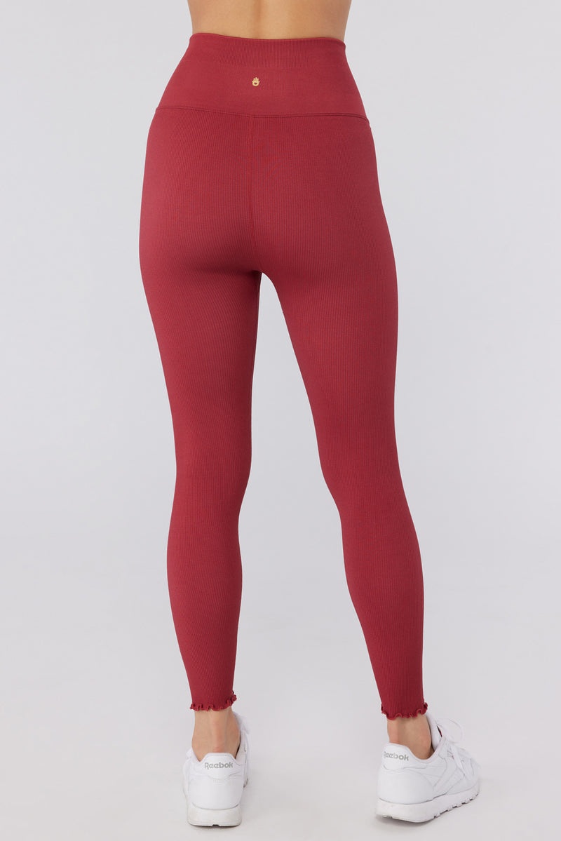 Ruby Spiritual Gangster Love Sculpt 7/8 Ruffle Women's Leggings | 95681-YMSH