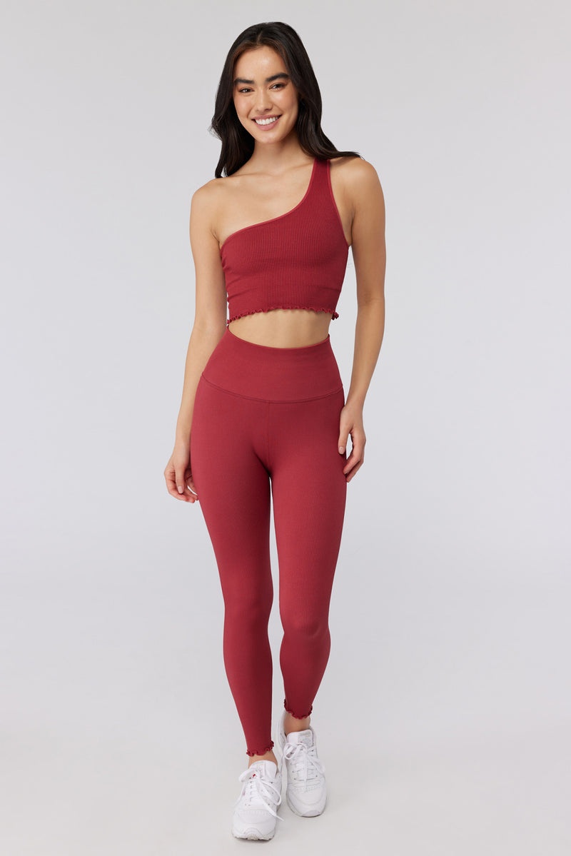 Ruby Spiritual Gangster Love Sculpt 7/8 Ruffle Women's Leggings | 95681-YMSH